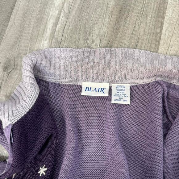 Vintage Blair Embroidered Winter Vest Purple Size XL - Picture 4 of 6